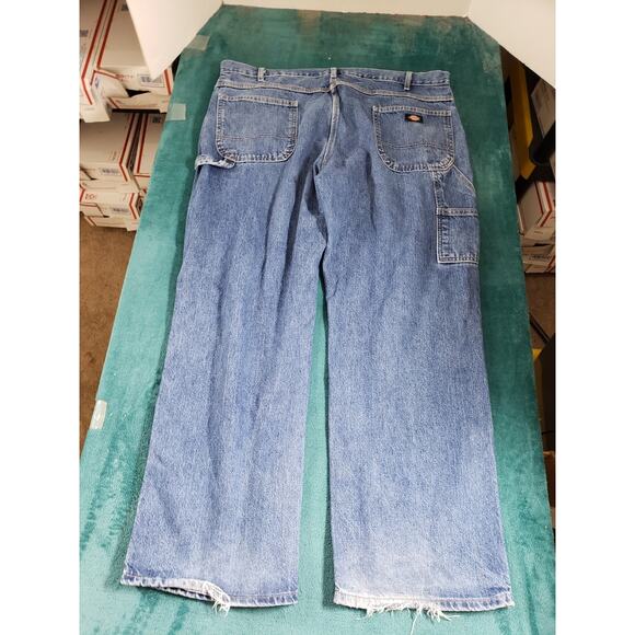 Dickies Jeans Size 40x32 Mens Blue Pants Stretch Denim Carpenter Work Straight - Picture 12 of 14